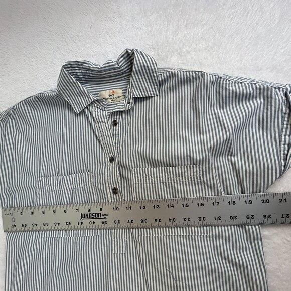 Marine Layer Womens Striped Button-Front Short Sleeve Shirt Dress Small Blue - Picture 8 of 9